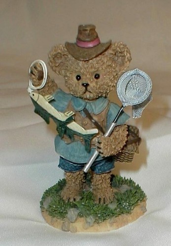 Figurina fishing bear kuddles - figurina,